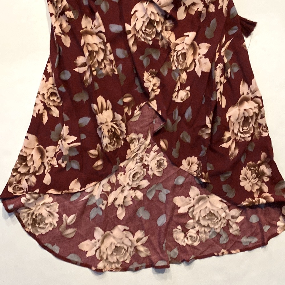 Cotton Candy Red and Pink V-Neck Sundress - Picture 7 of 7
